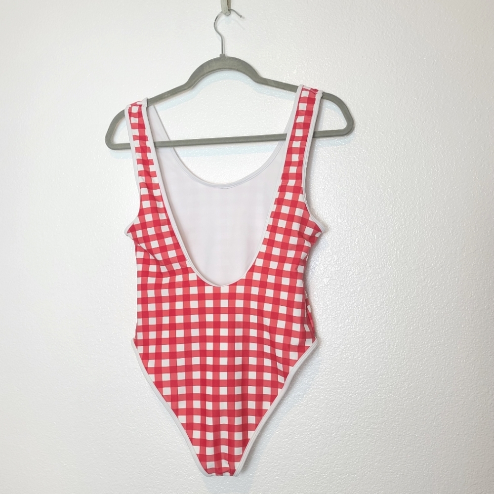 Lovers + Friends Good Times Gingham Red One Piece Swimsuit - Picture 11 of 13